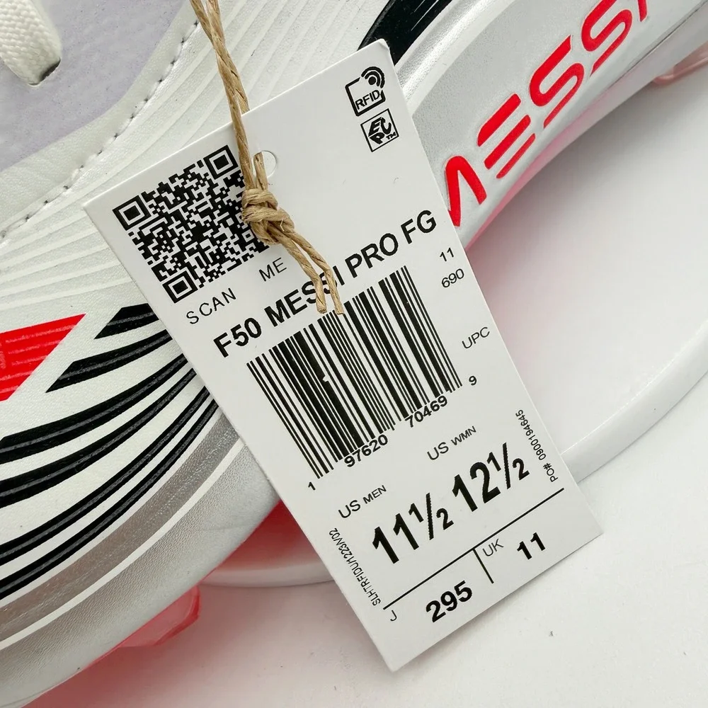 Adidas F50 Messi Pro FG Soccer Cleats Mens Size 11.5 White Lucid Red JP7461 NEW